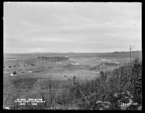 Wachusett Reservoir, from near Murman's, Cunningham's pavilion in background, middle, Boylston, Mass., Nov. 11, 1898