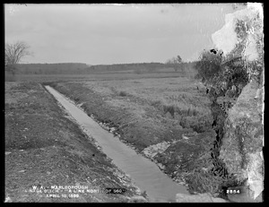 Wachusett Aqueduct, Crane Swamp, drainage ditch, A Line north of 560, Marlborough, Mass., Apr. 10, 1899