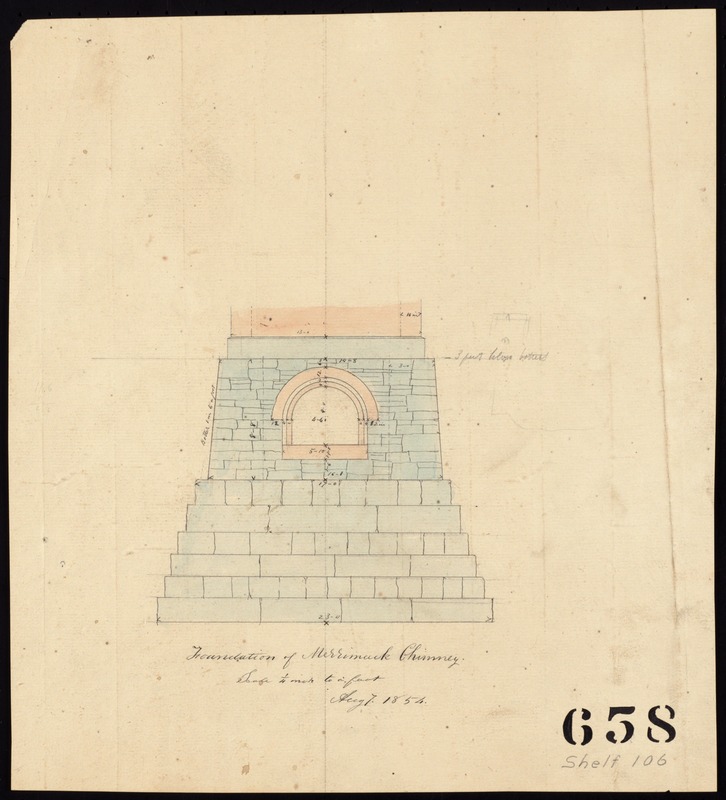 Foundation. Merrimack chimney