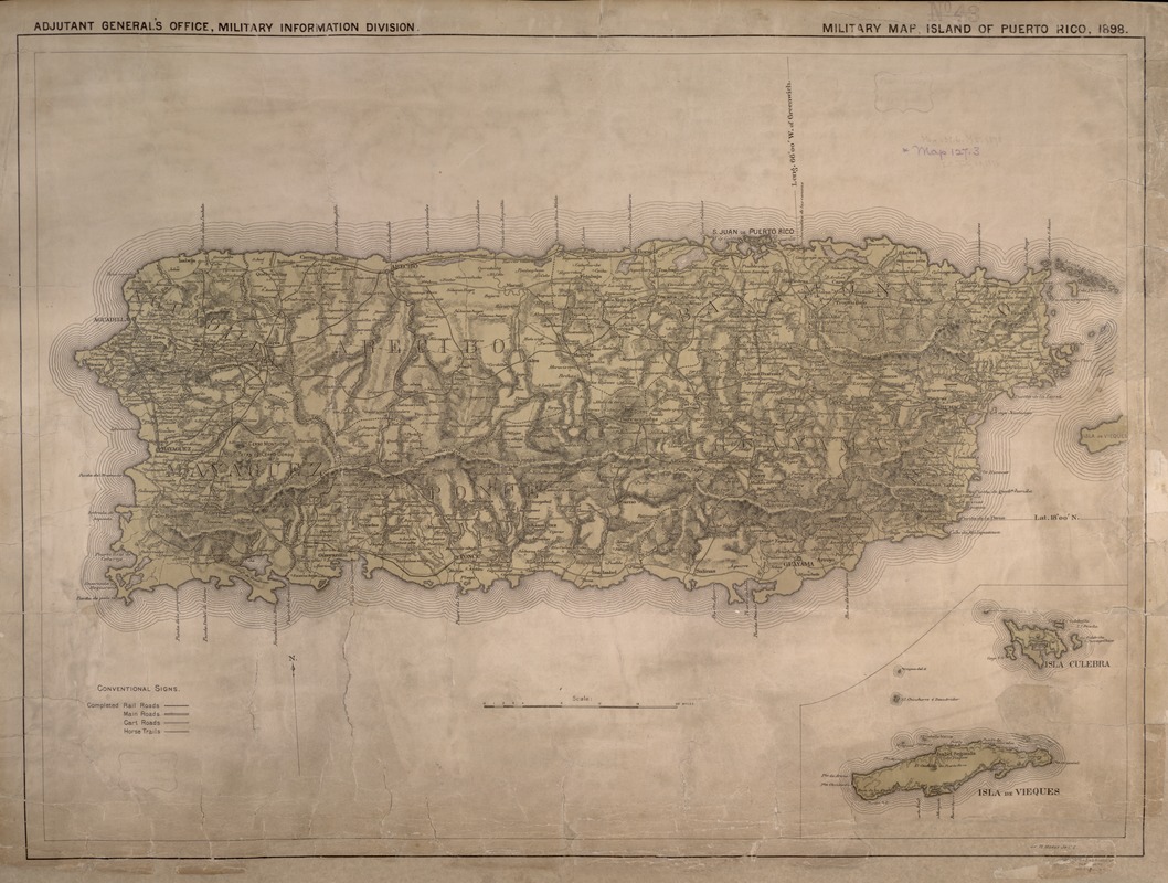 Military map, island of Puerto Rico