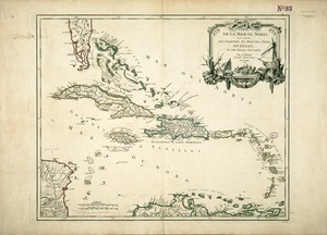 Partie de la mer du Nord, où se trouvent les grandes et petites isles Antilles, et les isles Lucayes