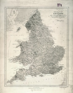 Photo relief map of England