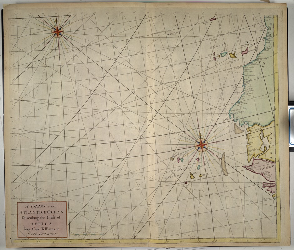 A chart of the Atlantick Ocean describing the Coast of Africa from Cape Teffalana to Cape Formosa