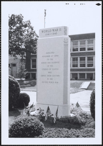 World War II Monument, in front of Junior High School, Canton