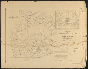 Plan of proposed roads and lots at Pine Banks in Malden and Melrose, owned by Hon. Elisha S. Converse