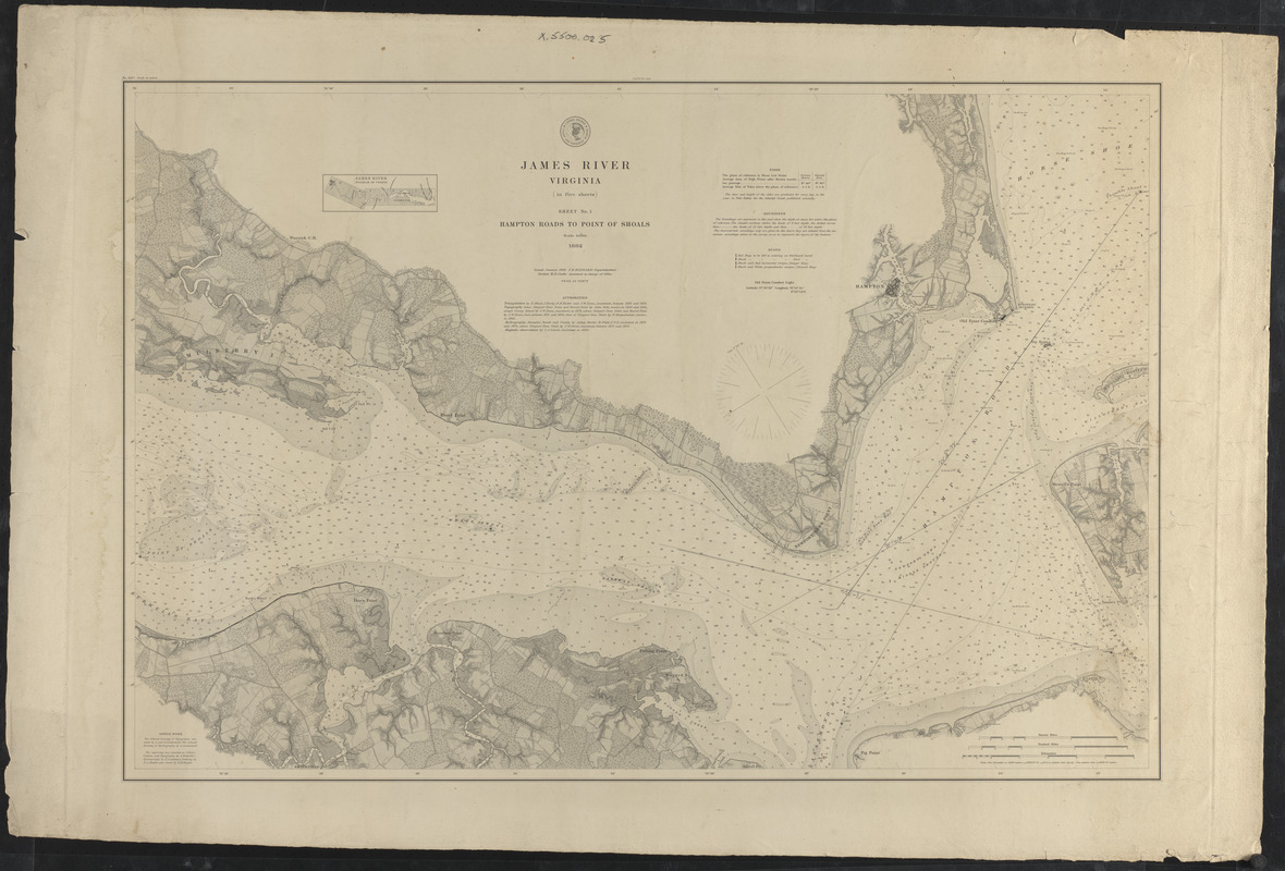 James River, Virginia, sheet no. 1, Hampton Roads to point of shoals
