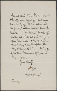 Celia Thaxter autograph letter signed to [Sarah Orne Jewett and Annie Fields]