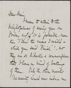 Celia Thaxter autograph letter signed to Annie Fields, Newtonville, [Mass.], 7 February 1872