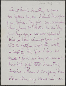 Celia Thaxter autograph letter signed to Annie Fields, [Newtonville, Mass. approximately December 1872]