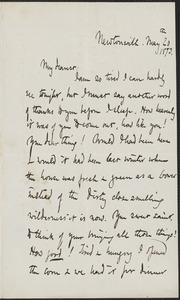 Celia Thaxter autograph letter signed to Annie Fields, Newtonville, [Mass.], 20 May 1873