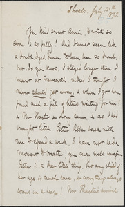 Celia Thaxter autograph letter signed to Annie Fields, Shoals, [N.H.], 15 July 1873