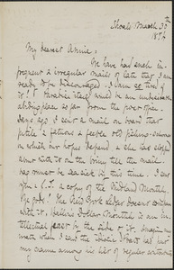 Celia Thaxter autograph letter signed to Annie Fields, Shoals, [N.H.], 30 March 1874