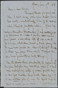 Celia Thaxter autograph letter signed to Annie Fields, Shoals, [N.H.], 4 June 1876