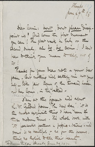 Celia Thaxter autograph letter signed to Annie Fields, Shoals, [N.H.], 29 June [18]76