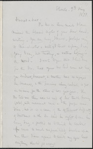Celia Thaxter autograph letter signed To [Annie Fields], Shoals, [N.H.], 9 May 1877