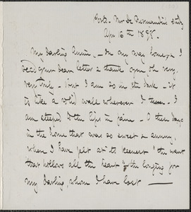 Celia Thaxter autograph letter signed to Annie Fields, Ports[mouth, N.H.], 16 April 1878