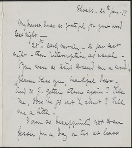 Celia Thaxter autograph letter signed to Annie Fields, Shoals, [N.H.], 24 and 25 June [18]79