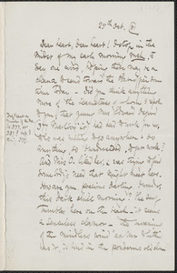 Celia Thaxter autograph letter signed to [Annie Fields], 25 October [18]81