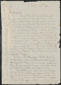 Celia Thaxter autograph letter signed to [Annie Fields, K[ittery] Point, [Me.], 29 April [1882]