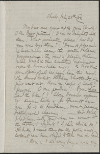 Celia Thaxter autograph letter signed to [Annie Fields and Sarah Jewett], Shoals, [N.H.], 20 July [18]82