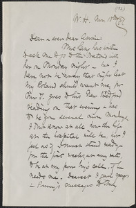 Celia Thaxter autograph letter signed to Annie Fields, W[inthrop] H[ouse, Boston], 10 November [18]82