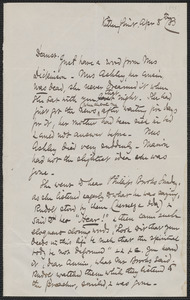 Celia Thaxter autograph letter signed to [Annie Fields], Kittery Point, [Me.], 8 April [18]83