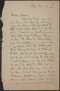 Celia Thaxter incomplete autograph letter to Annie Fields, Kittery Point, [Me.], 9 June [1883]