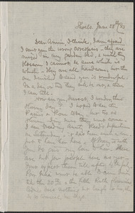 Celia Thaxter autograph letter signed to Annie Fields, [Shoals, [N.H.], 28 June [18]83
