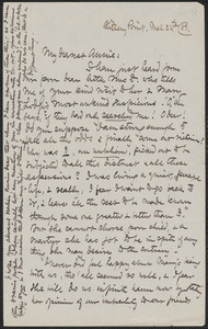 Celia Thaxter autograph letter signed to Annie Fields, Kittery Point, [Me.], 24 March [18]85
