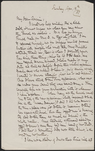 Celia Thaxter autograph letter signed to Annie Fields, 12 April [18]85