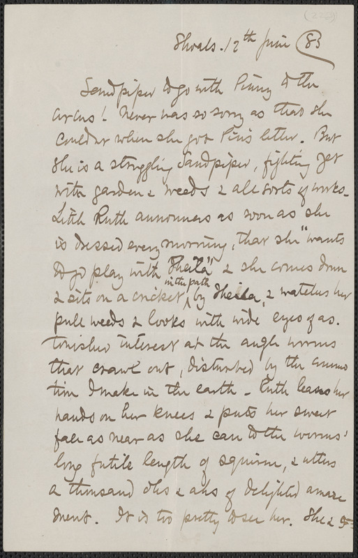 Celia Thaxter autograph letter to [Sarah Orne Jewett], Shoals, [N.H ...