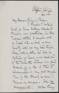 Celia Thaxter autograph letter to [Annie Fields and Sarah Orne Jewett], The Clifford, [Boston], 1 February [1888]