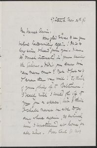 Celia Thaxter autograph letter signed to Annie Fields, [Portsmouth, N.H.], 30 November [18]90