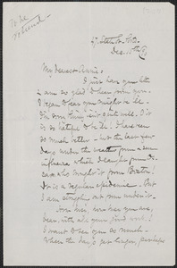 Celia Thaxter autograph letter to Annie Fields, Ports[mouth, N.H.], 15 December [18]90