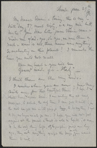 Celia Thaxter incomplete autograph letter to Annie Fields and [Sarah Orne Jewett], Shoals, [N.H.], 29 June [18]92
