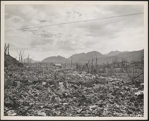 This area was destroyed by the atomic bomb explosion at Nagasaki