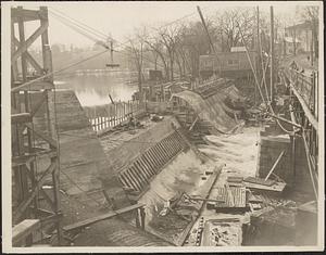 New dam under construction, Nashua River