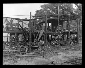 Debris after an accident, probably a fire