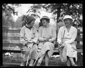 Three golfers