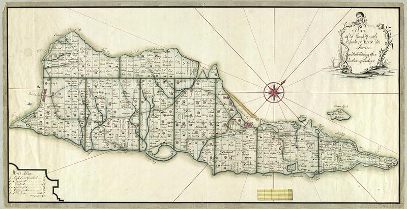 Plan af det Kongel. Danske Eÿland St Croix udi America med dets Indeeling efter Quarteere og Plantager