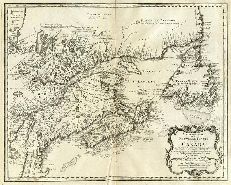 Partie orientale de la Nouvelle France ou du Canada