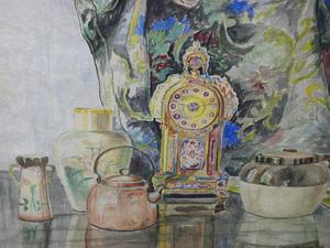 Kettle, clock, beanpot