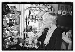 Mrs. Lue Stuart Wadsworth, collector of rare pitchers