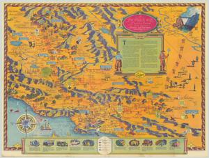 A pictorial map of the Edison Electrical Service System in central and southern California
