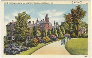 Maine General Hospital and Western Promenade, Portland, Me.