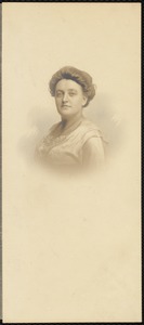 Three-quarter portrait of unidentified woman