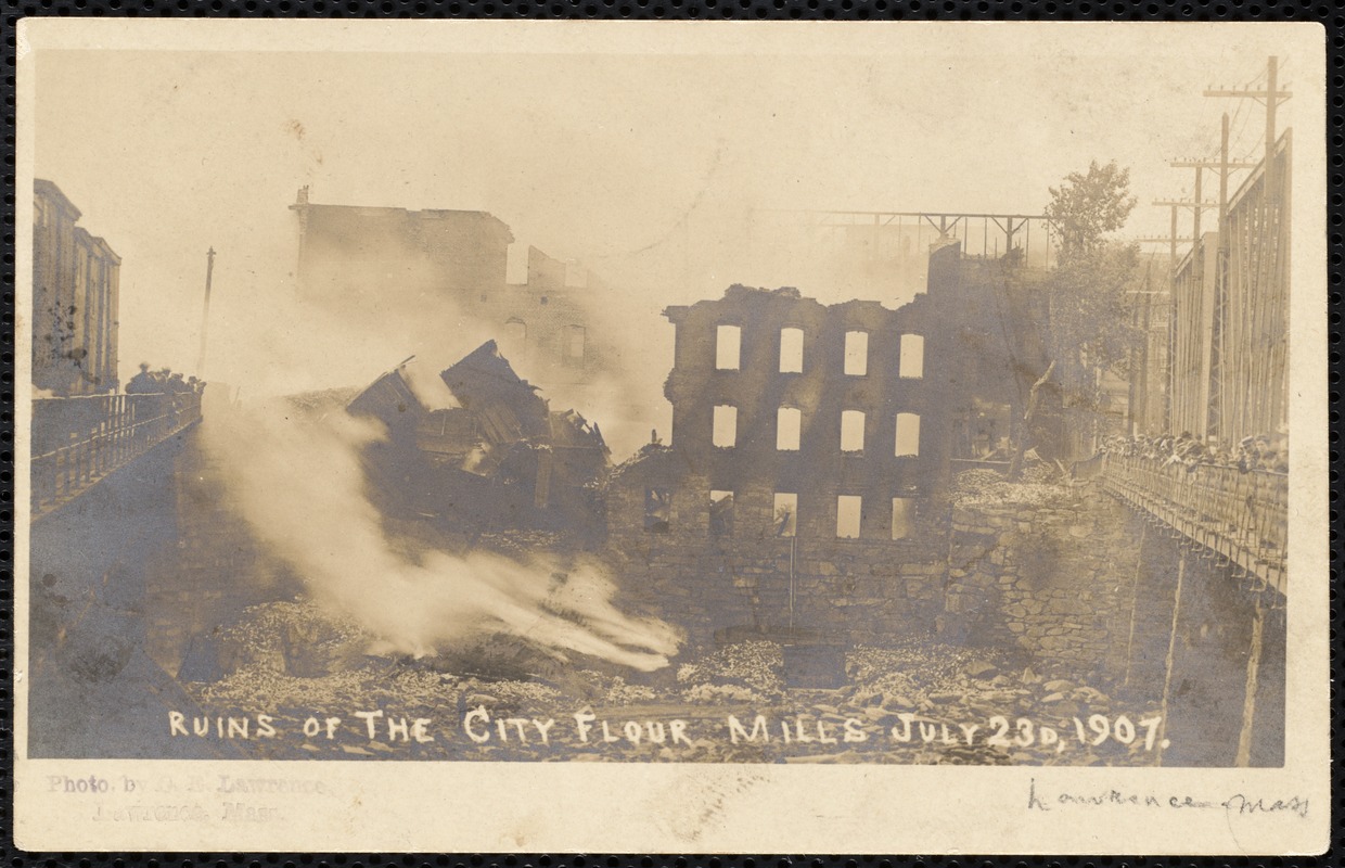 Ruins of the city flour mills July 23d, 1907