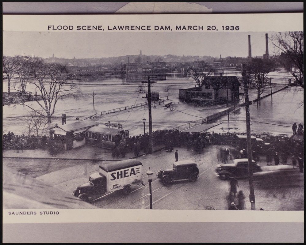 Flood scene, Lawrence Dam, March 20, 1936
