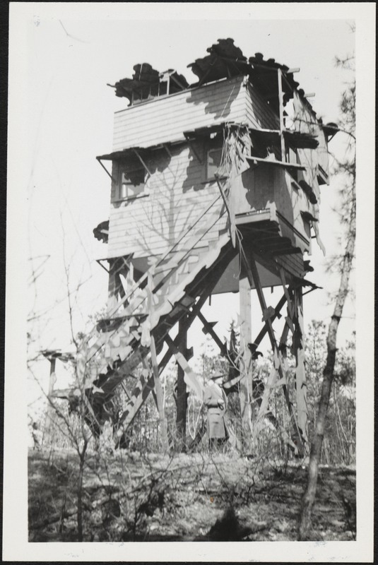 Plane-spotting tower, April 1944