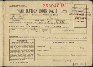 World War II ration book